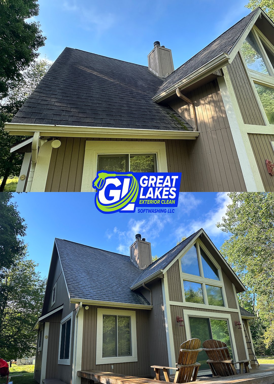 #1 Rated Soft-Wash Roof Cleaning Service In Lost Lake Woods Club, Alcona MI, 48472